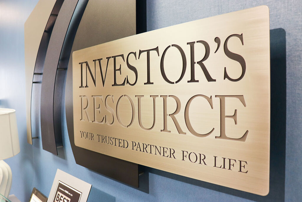 Investor's Resource sign